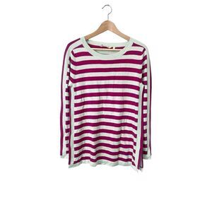 Soft Surroundings Sierra Striped Wool Cashmere Blend‎ Crewneck Sweater Small